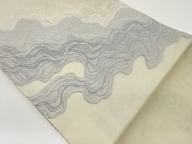  紗 霞模様織出し名古屋帯